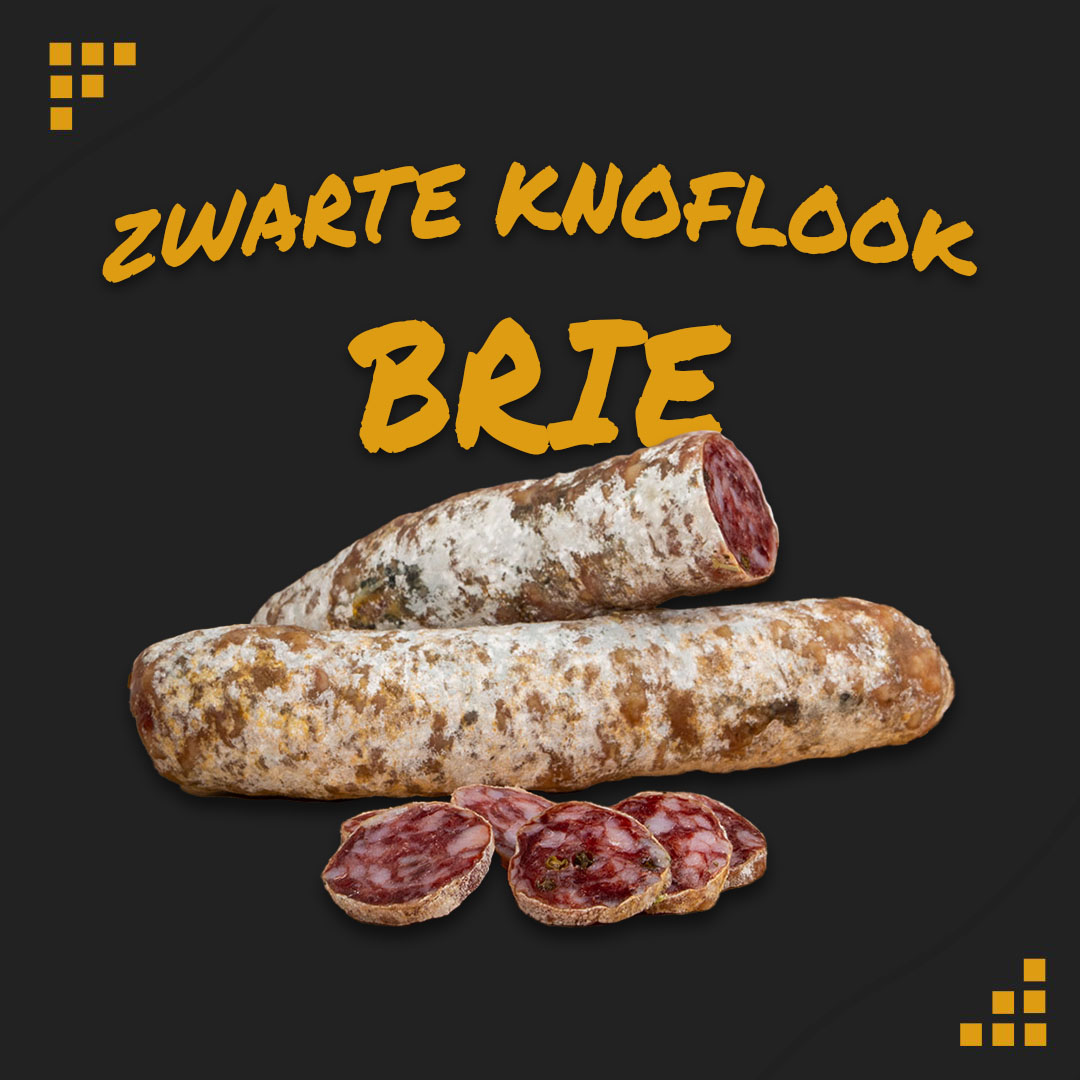 Droge worst Brie met Zwarte Knoflook